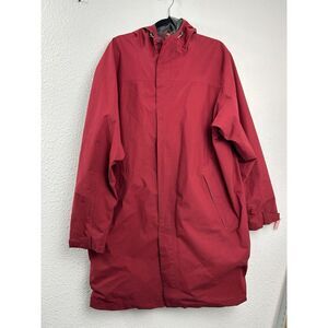 Eddie Bauer Red Hooded Jacket‎ With Removable Quilted Lining Women's Size XL